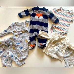 Newborn Lot Onesies Separates Pants Disney Jumping Beans Carter